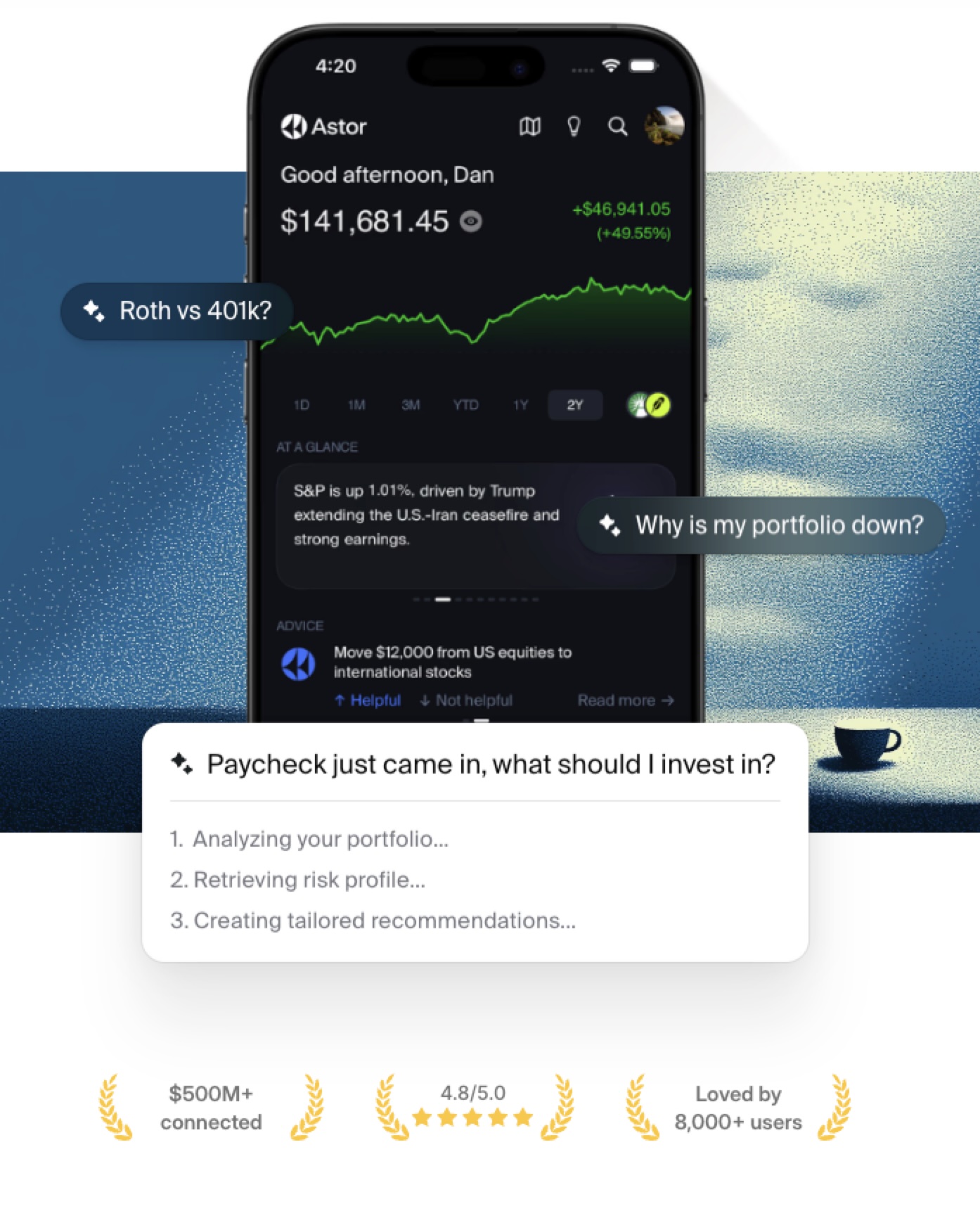 Astor app screen